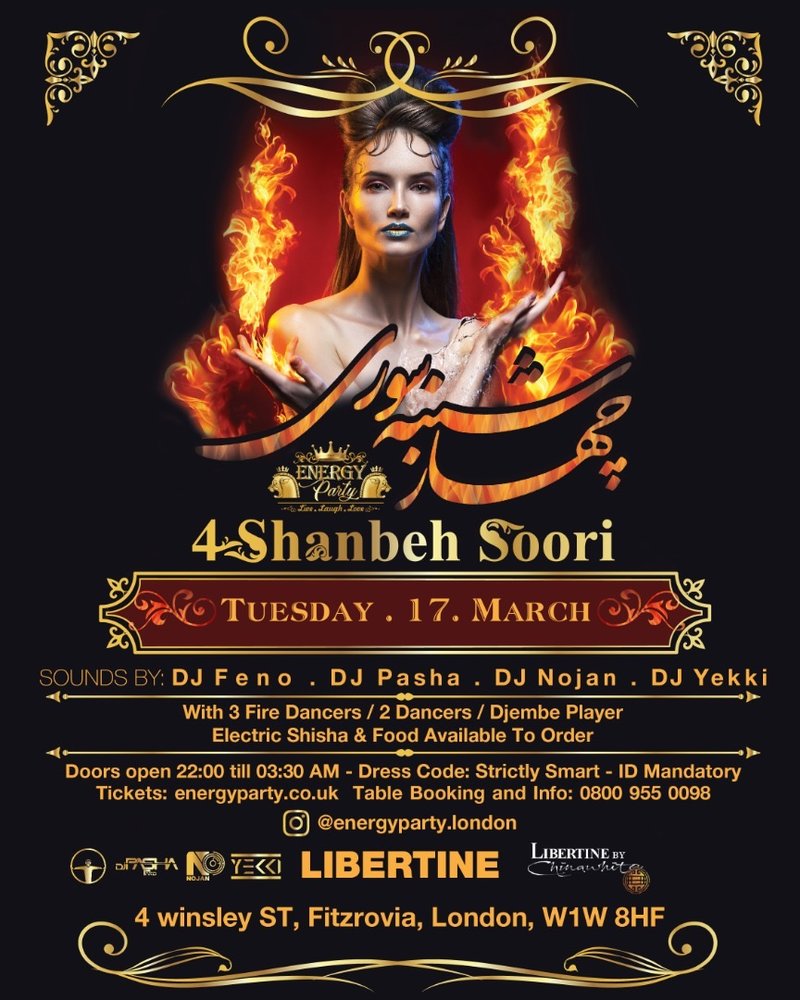 4Shanbe Soori Party in London
