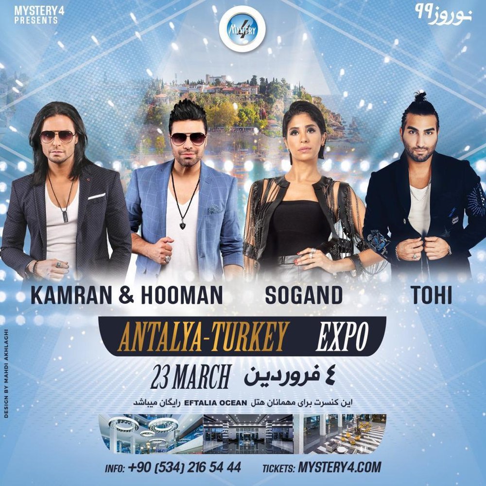Sogand, Kamran & Hooman, and TOHI in Antalya
