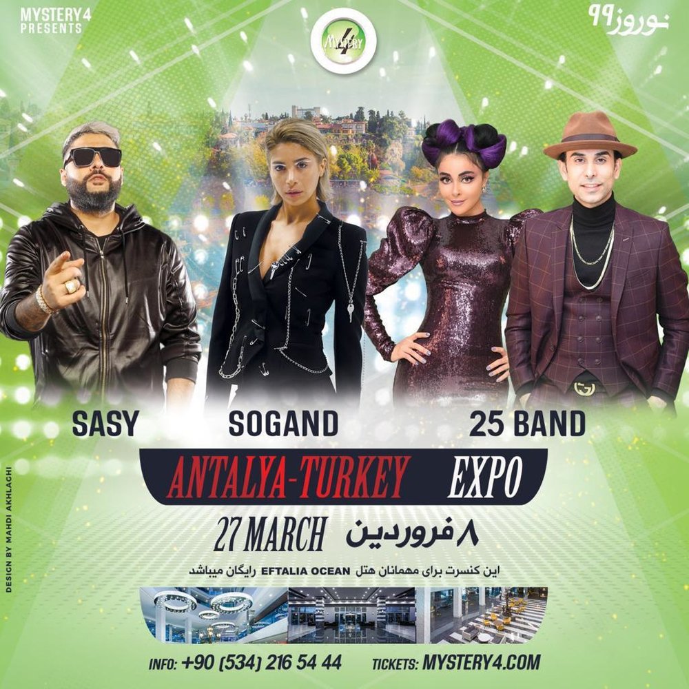 Sogand, Sasy and 25 Band in Antalya